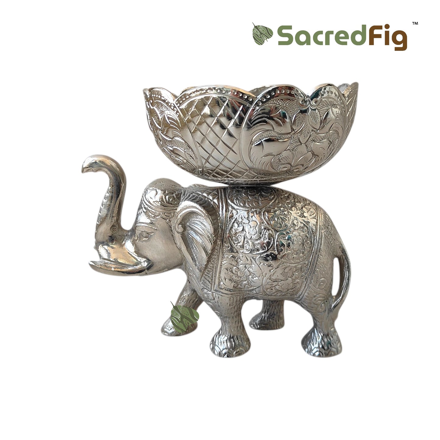 Decorative Silver Elephant Bowl