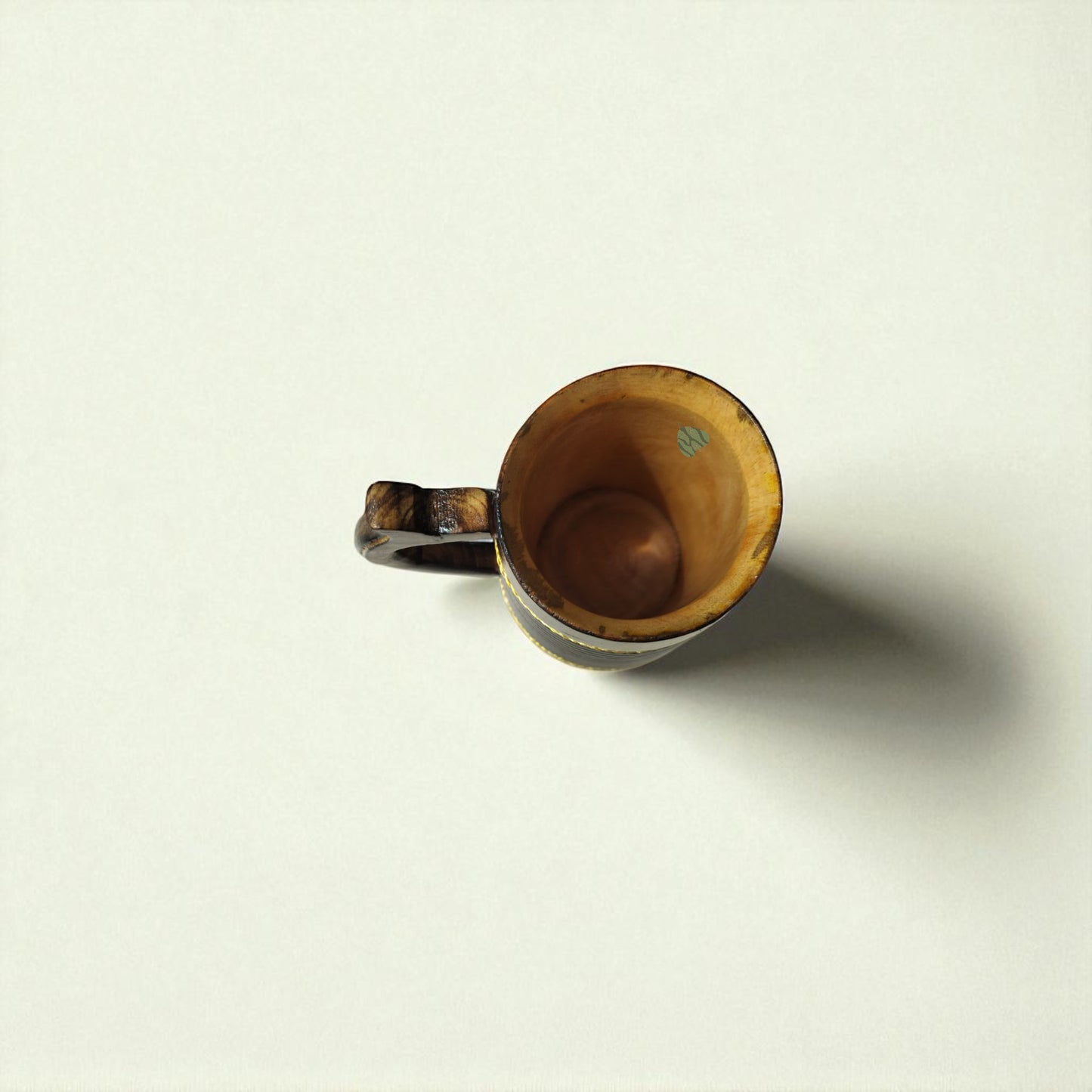 SacredFig Wooden Mug Large – 500ml | Handcrafted Spiral Design | Rustic Drinkware for Hot & Cold Beverages