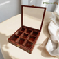 Sheesham Wooden Box | 9 Removable Compartments | 9×9 in