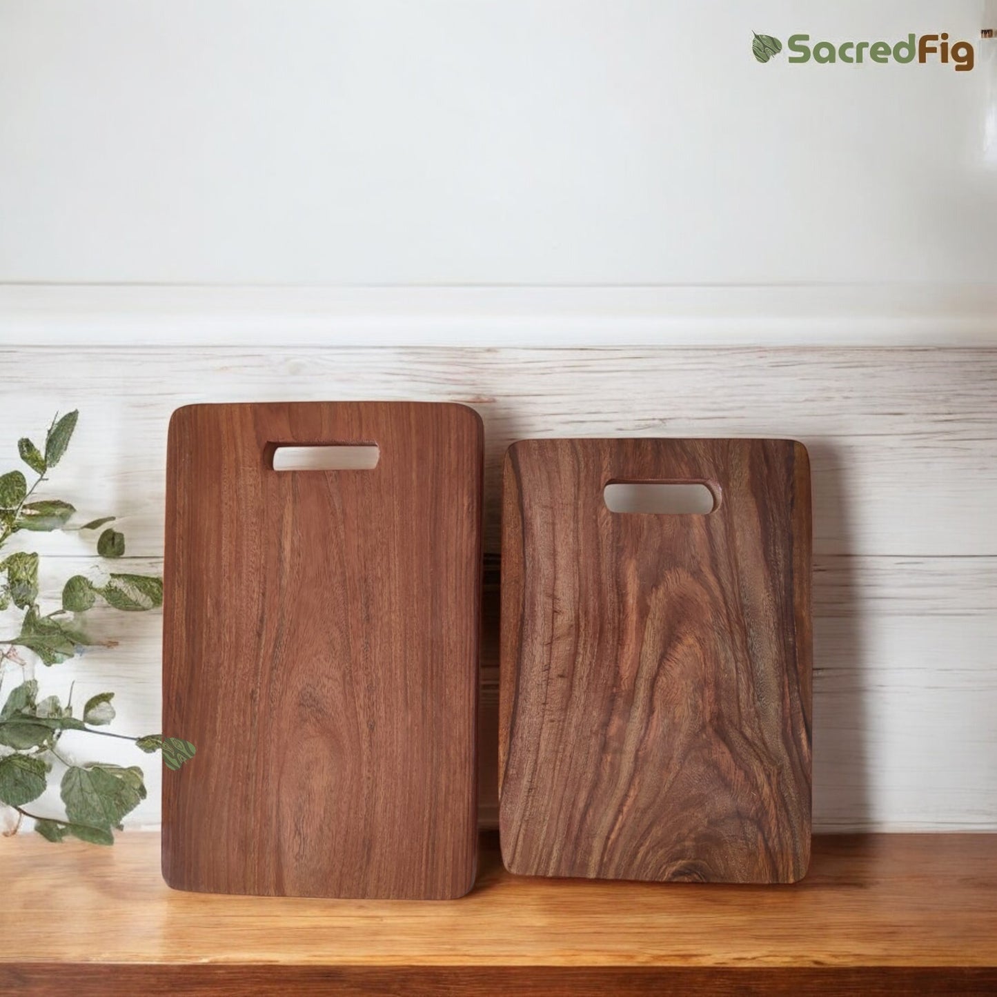 SacredFig Wooden Chopping Board| Sheesham Wood Board| Premium Quality Chopping Board| S,L Sizes