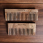 SacredFig Neem Wood Hair Comb Set – Broad Rectangle Design | Set of 2 (Small & Large) | Natural & Handcrafted