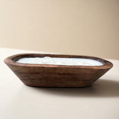 Wooden Boat Scented Candle – 3 Wick | Premium Hand-Poured Candle (8x4 in)