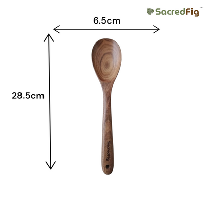 SacredFig Premium Acacia Wood Utensil Set – Set of 11 | Handcrafted Spatulas for Complete Kitchen Utility