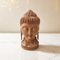 SacredFig Zen Essence Wooden Buddha Head Sculpture | 6.30 in | Handcrafted Home & Meditation Decor