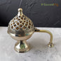 SacredFig Imperial Brass Dhoop Dani | Handcrafted Loban & Sambrani Incense Burner