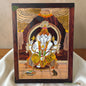 Lord Ganesha Mysore Inlay Work Wooden Wall Frame - 18x24 in