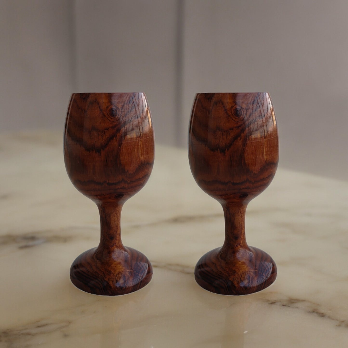 Wooden Glass in Sheesham Wood | Cup for Home & Kitchen (Set of 2)