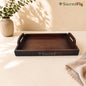 SacredFig Aura Premium Serving Tray, Mango Wood | Handcrafted Wooden Serveware