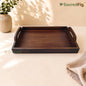 SacredFig Aura Premium Serving Tray, Mango Wood | Handcrafted Wooden Serveware