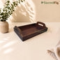 SacredFig Aura Premium Serving Tray, Mango Wood | Handcrafted Wooden Serveware