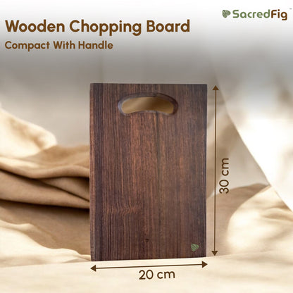 SacredFig Sheesham Wood Chopping Board | High quality solid wood chopping board | 12 × 8 in