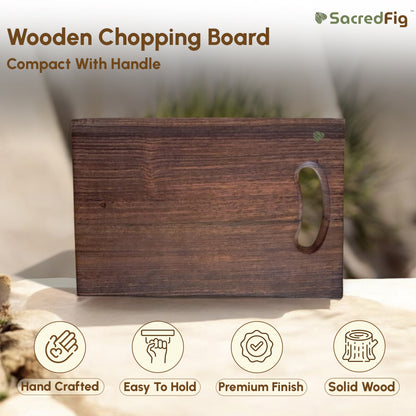 SacredFig Sheesham Wood Chopping Board | High quality solid wood chopping board | 12 × 8 in