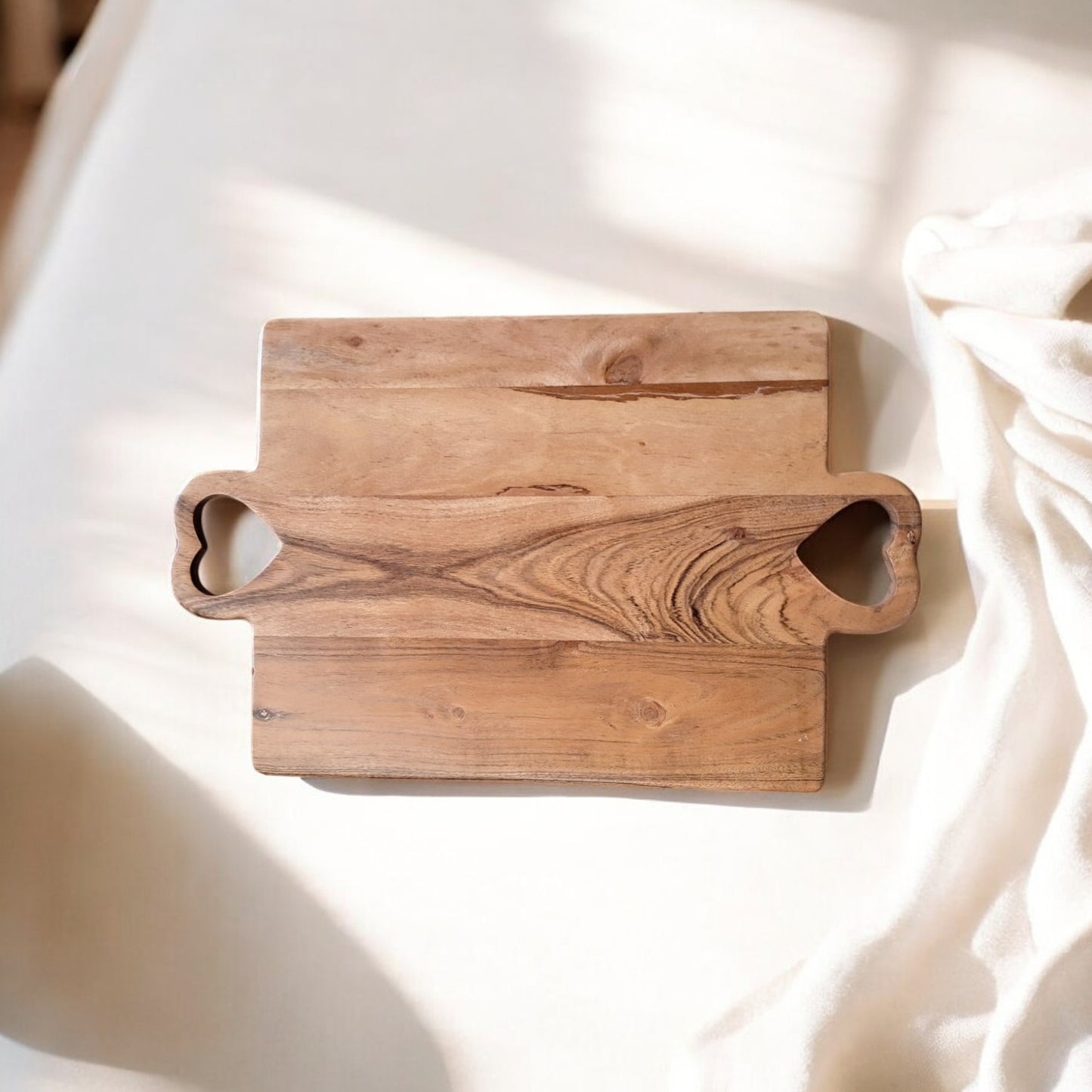 SacredFig Acacia Wood Chopping Board | High quality solid wood Cutting Board | S 16 in | L 19 in