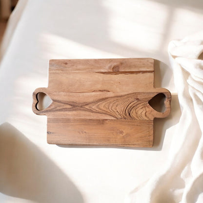 SacredFig Acacia Wood Chopping Board | High quality solid wood Cutting Board | S 16 in | L 19 in