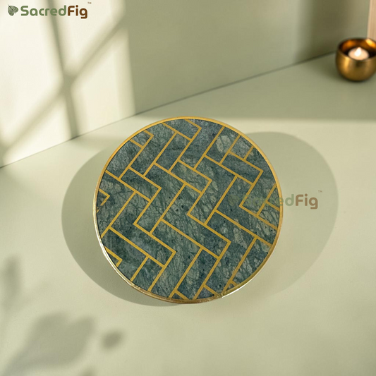 SacredFig Geometrica Marble Coaster