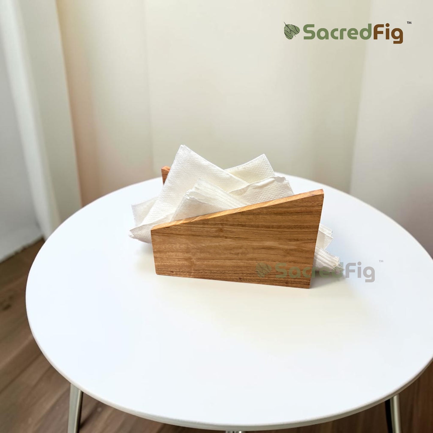 SacredFig Natural Grain Napkin Holder | 4x6 In