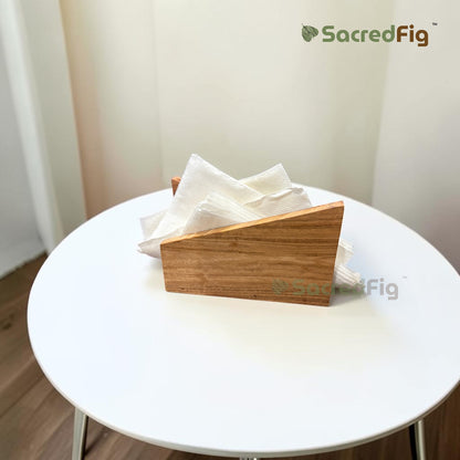 SacredFig Natural Grain Napkin Holder | 4x6 In