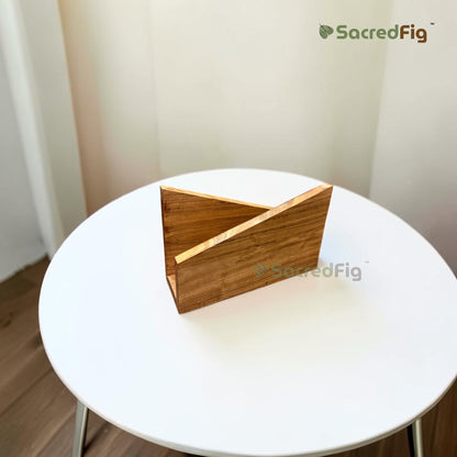 SacredFig Natural Grain Napkin Holder | 4x6 In