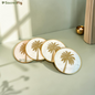 SacredFig Palm Marble Coaster