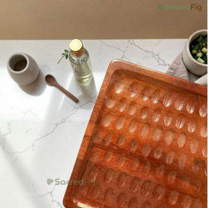 SacredFig Grove Mango Wood Serving Board & Platter with Handle