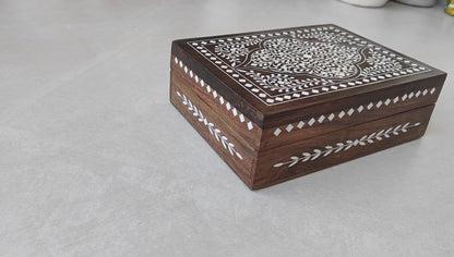Wooden Decorative box with Intricate Design | Premium Decor by SacredFig | 8×6 in