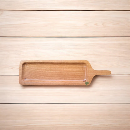 SacredFig Neem Wood Long Platter| Serving Wooden Platter| 15.5×5 in