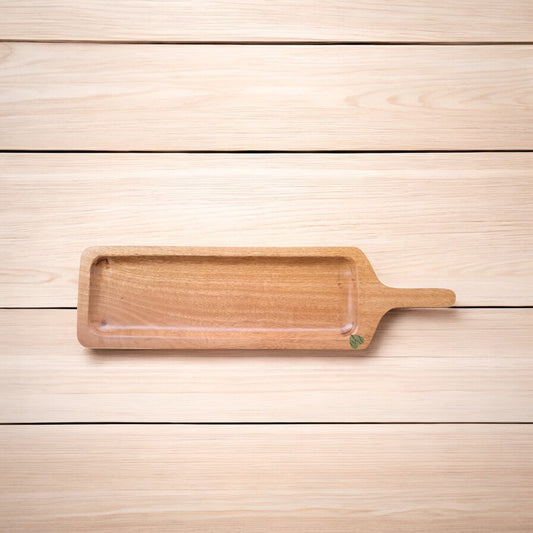 SacredFig Neem Wood Long Platter| Serving Wooden Platter| 15.5×5 in