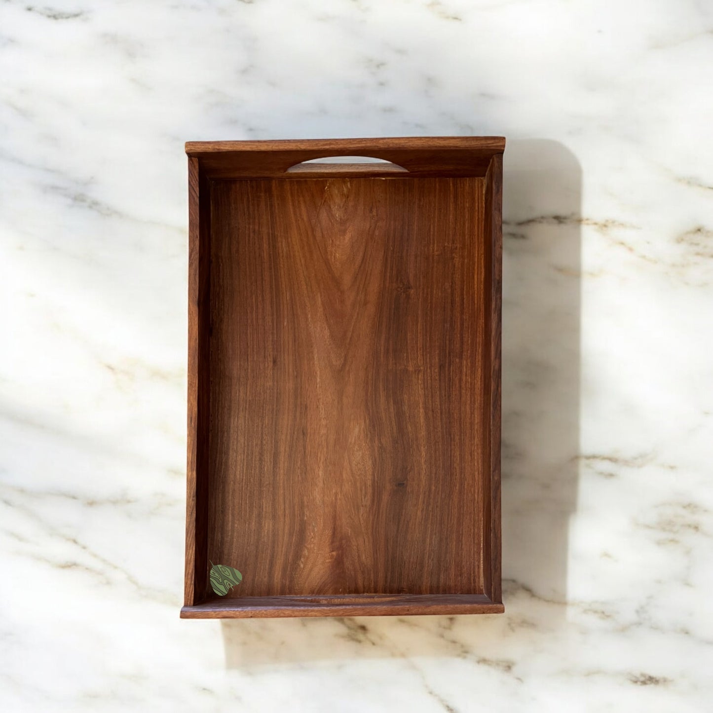 SacredFig Wooden Serving Tray| Rectangular Tray| Flat Tray For Serving | 18 × 12 in