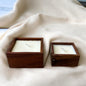 Set of 2 Square Wooden Box Candles | Scented Candle Gift Set | S,L sizes