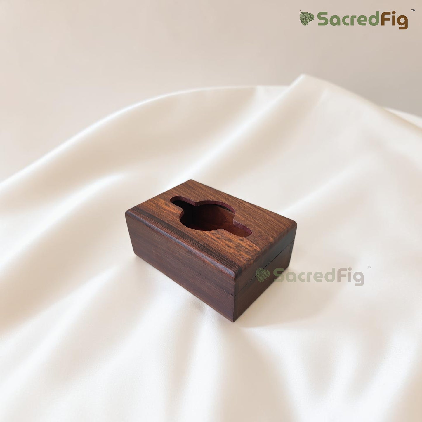 Sheesham Wood Tissue Box Holder – Minimalist Wooden Tissue Box Cover for Home, Office & Car