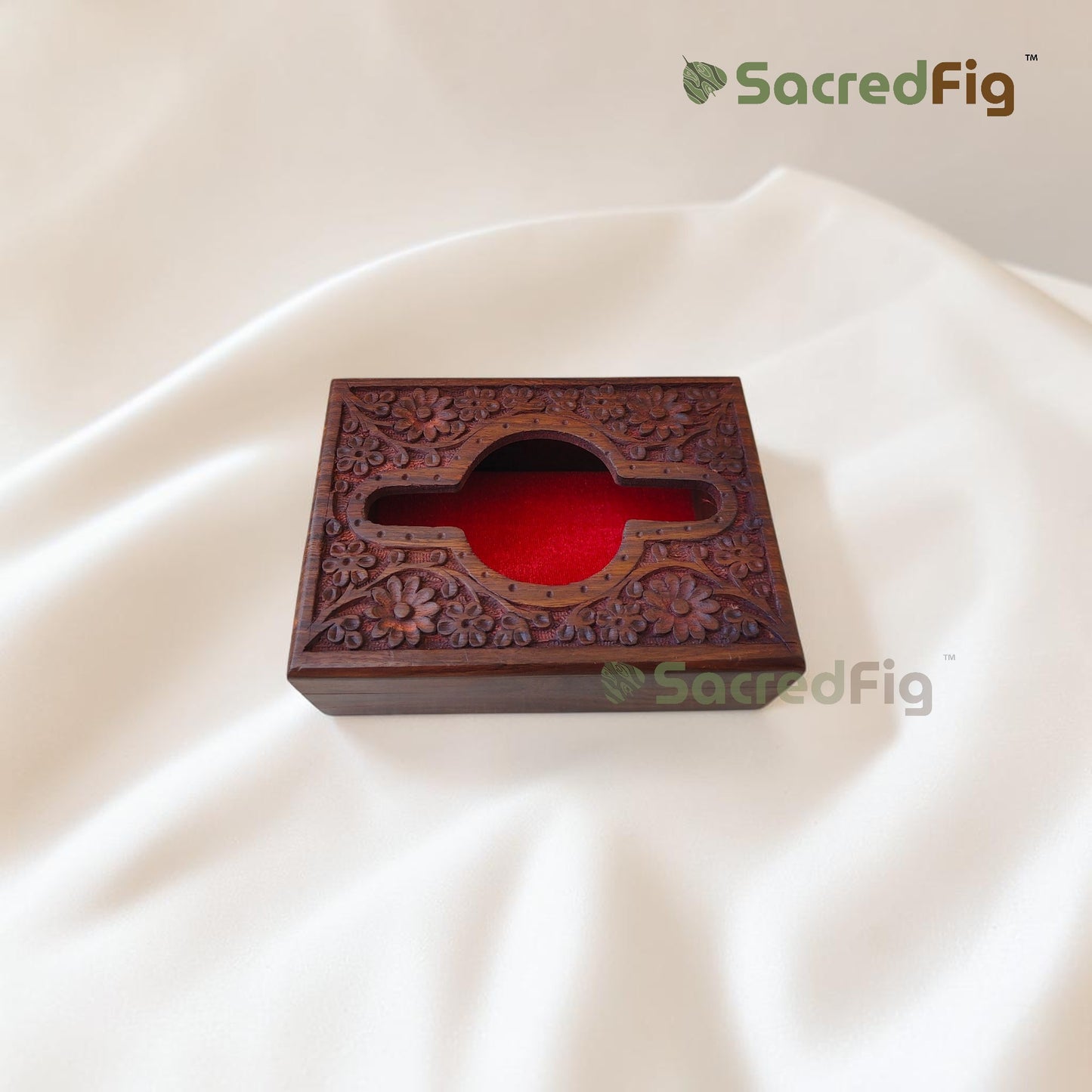 Handcrafted Sheesham Wood Carved Tissue Box Holder – Decorative Wooden Tissue Box Cover for Home & Office