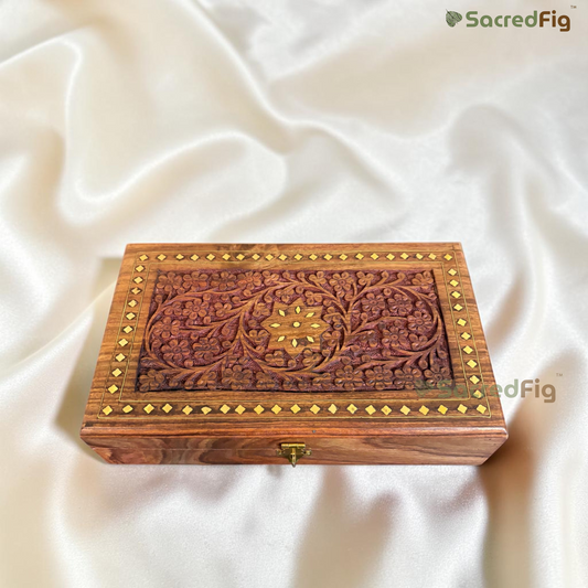 Sheesham wood gift box for Rakhi gift for sister